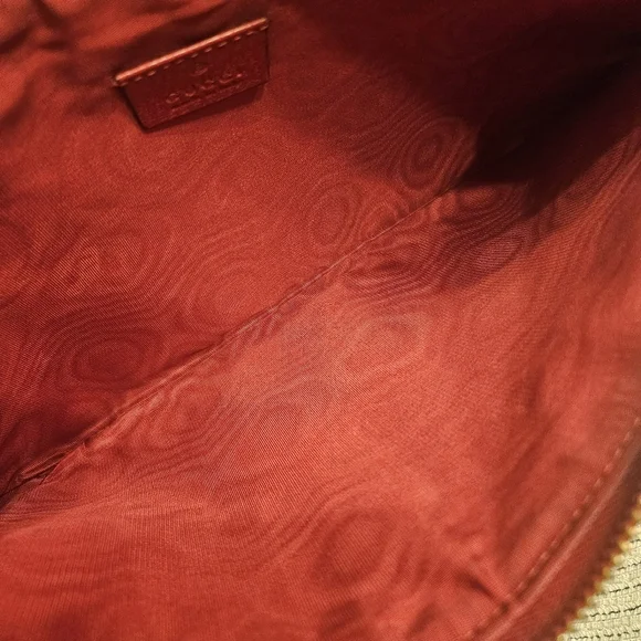 Gucci Web Stripe Canvas Zip Pouch Clutch - Picture 5 of 9